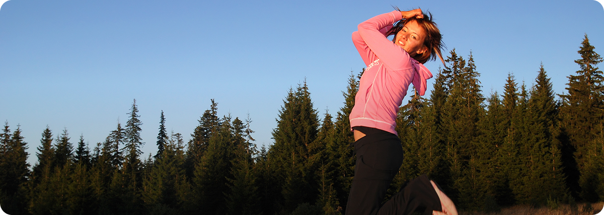 Woman reading health information on tablet